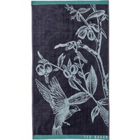 Ted Baker Pure Cotton Botanical Birds Towel - BTHSH - Navy Mix, Navy Mix