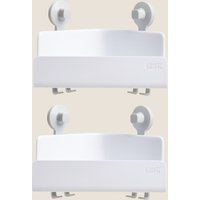 Joseph Joseph 2 Pack EasyStore™ Corner Shower Shelf Set - Eco White, Eco White