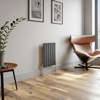 DuraTherm Horizontal Single Flat Panel Designer Radiator - 600 x 455mm Anthracite