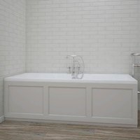 RAK Washington Single Ended Bath 1700 x 750mm with Side Panel - Grey