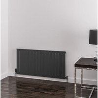 Solaro Single Panel 600 x 1180mm Designer Aluminium Radiator Matt Anthracite