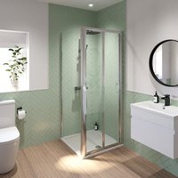 Luxura Bifold Shower Enclosure 800 x 900mm - 6mm