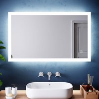 1000 x 600mm Modern led Illuminated Bathroom Vanity Mirror with Touch Switch and Demister (2PCS) - Elegant