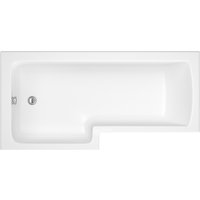 Bathrooms From Travis Perkins Alford L-Shaped Shower Bath 1700mm LH
