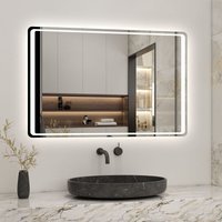 1000x700mm led Bathroom Mirror with Lights Sensor Switch Illuminated Bathroom Mirror with Demister Pad for Makeup Cosmetic Shaving Acezanble