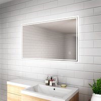 1000 x 600mm Designer Illuminated led Bathroom Mirror with Sensor Touch Switch and Anti-Fog Function (5PCS) - Elegant
