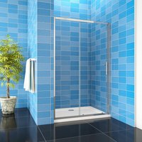 1000mm Sliding Shower Door Walk In Enclosure Bathroom Cubicle 1850mm Height + 1000x800mm Tray Waste