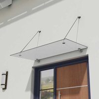 Durovin Bathrooms Front Door Glass Canopy Over Door Shelter - 13mm Safety Glass - Frosted - 2000 x 900mm