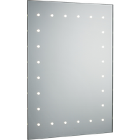 600 x 450mm LED Bathroom Mirror with Demister, Shaver Socket and Motion Sensor 230V IP44 14W