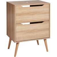 Washbasin Cabinet 60 x 80 cm Bathroom Storage with Drawers mdp Light Brown Cariacica