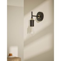 M&S Collection Lennox Wall Light - Black, Black