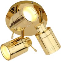 Spa Scorpius 3-Light Ceiling Spotlight Brass