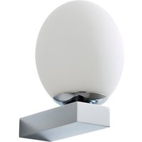 Spa Aglos LED Single Globe Wall Light 3W Cool White Opal Glass and Chrome