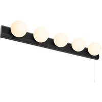 Spa Ara Hollywood Vanity Light Bar with Pull Switch Matte Black