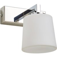 Spa Parga 1-Light Wall Light Opal Glass and Chrome