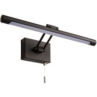 Spa Chai LED Picture/Mirror Light 8W with Pull Switch Warm White Matte Black
