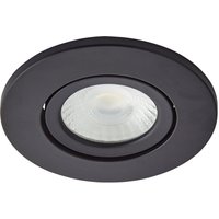 Spa Como LED Tiltable Fire Rated Downlight 5W Dimmable Cool White Satin Black IP65