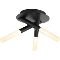 Spa Crux 3-Light Tubular Ceiling Light Frosted Glass and Matte Black