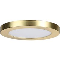 Spa 164mm Tauri LED Flush Ceiling Light Ring Satin Brass