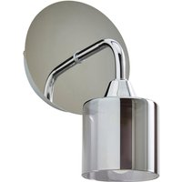 Spa Patras Single Wall Light Smoke Glass and Chrome