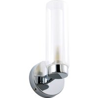Spa Sparti Tubular Wall Light Clear Glass and Chrome