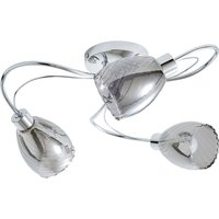 Spa Veria 3-Light Flush Ceiling Light Smoke Glass and Chrome