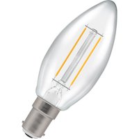 Crompton Lamps LED Candle 2.5W B15 Dimmable Filament Cool White Clear (25W Eqv)