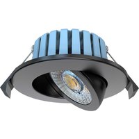 Spa EDEN LED Tiltable Fire Rated Downlight 7W Dimmable Tri-Colour CCT 60° Black