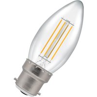 Crompton Lamps LED Candle 5W B22 Dimmable Filament Cool White Clear (40W Eqv)