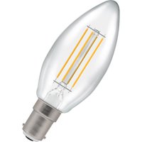 Crompton Lamps LED Candle 5W B15 Dimmable Filament Cool White Clear (40W Eqv)