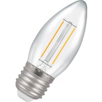 Crompton Lamps LED Candle 2.5W E27 Dimmable Filament Cool White Clear (25W Eqv)