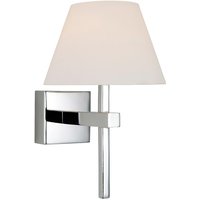 Firstlight Fabio Contemporary Style Wall Light in Chrome and Opal Glass