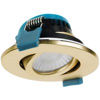 Phoebe LED Firesafe Tiltable Downlight 4W/6W/8W Dimmable CCT Multi-Wattage Brass