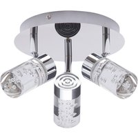 Spa Felix LED 3-Light Ceiling Spotlight 15W Cool White Bubble Effect and Chrome