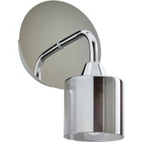 Spa Patras Single Wall Light Smoke Glass and Chrome