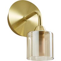 Spa Patras Single Wall Light Champagne Glass and Satin Brass