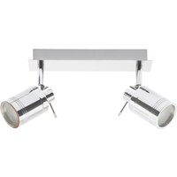 Spa Scorpius 2-Light Flush Light Bar Spotlight Chrome