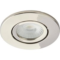 Spa Como LED Tiltable Fire Rated Downlight 5W Dimmable Cool White Satin Nickel IP65