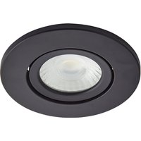 Spa Como LED Tiltable Fire Rated Downlight 5W Dimmable Cool White Satin Black IP65