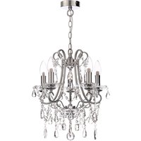 Spa Pro Annalee 385mm 5-Light Chandelier Crystal Glass and Chrome