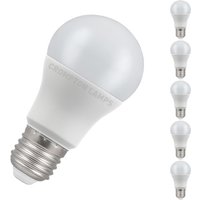 Crompton GLS LED Light Bulb E27 8.5W (60W Eqv) Cool White 5-Pack Opal