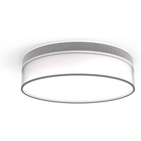 NxtGen LED Flush Ceiling Light 17W Dim with Bluetooth Speaker and Remote Tri-Colour CCT Opal and