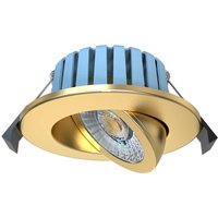 Spa EDEN LED Tiltable Fire Rated Downlight 7W Dimmable Tri-Colour CCT 60° Satin brass