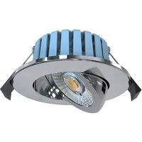 Spa EDEN LED Tiltable Fire Rated Downlight 7W Dimmable Tri-Colour CCT 60° Chrome