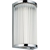 Firstlight Jewel Modern Style LED Shield Wall Light 4W Warm White in Chrome and Clear Glass