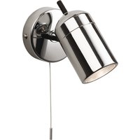 Firstlight Atlantic Modern Style Wall Spotlight with On/Off Pull Cord Chrome
