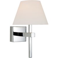 Firstlight Fabio Contemporary Style Wall Light in Chrome and Opal Glass