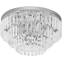 HOMCOM Crystal Ceiling Lamp K9 Crystal to Catch the Light, Compatible with E14 bulbs (max power is 40 W)   Aosom UK