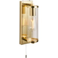 Ribbed Glass Bathroom Wall Light
