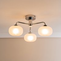 Chrome 3 Way Bathroom Ceiling Light